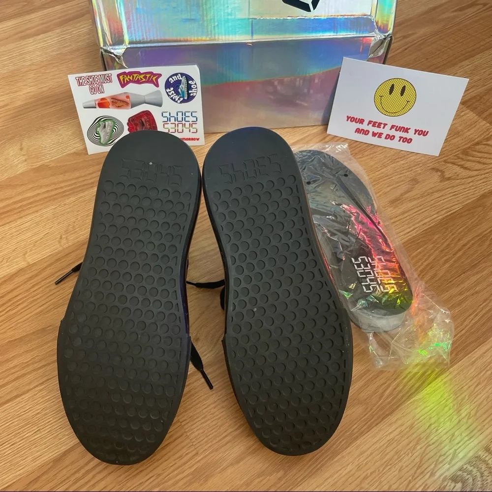 53045 SHOES Black High Top Sneakers - Picture 7 of 9